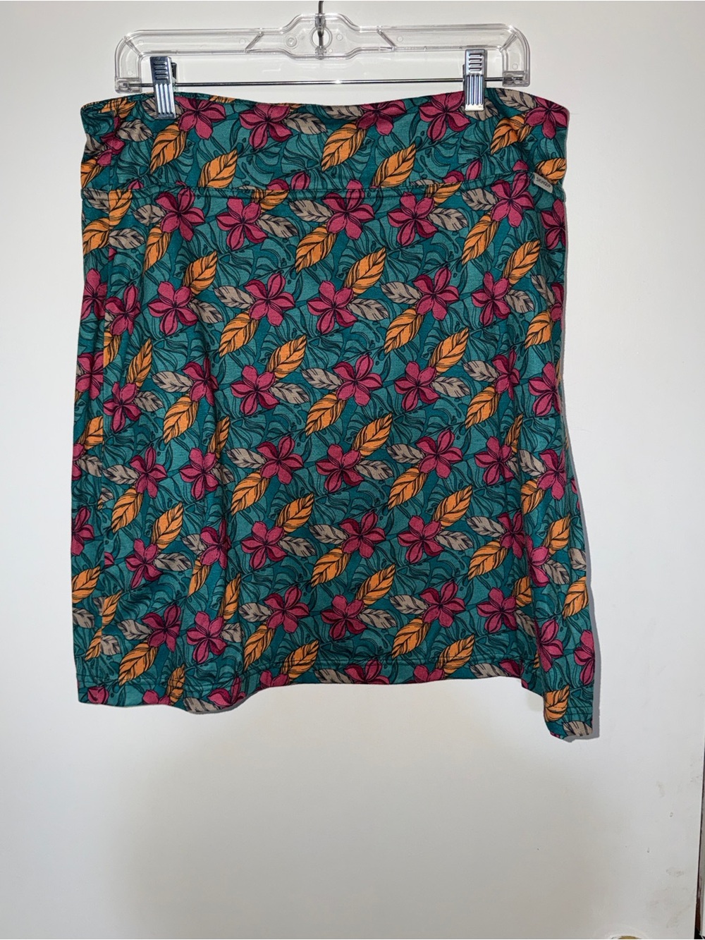 Skhoop Teal Floral A-Line Skirt